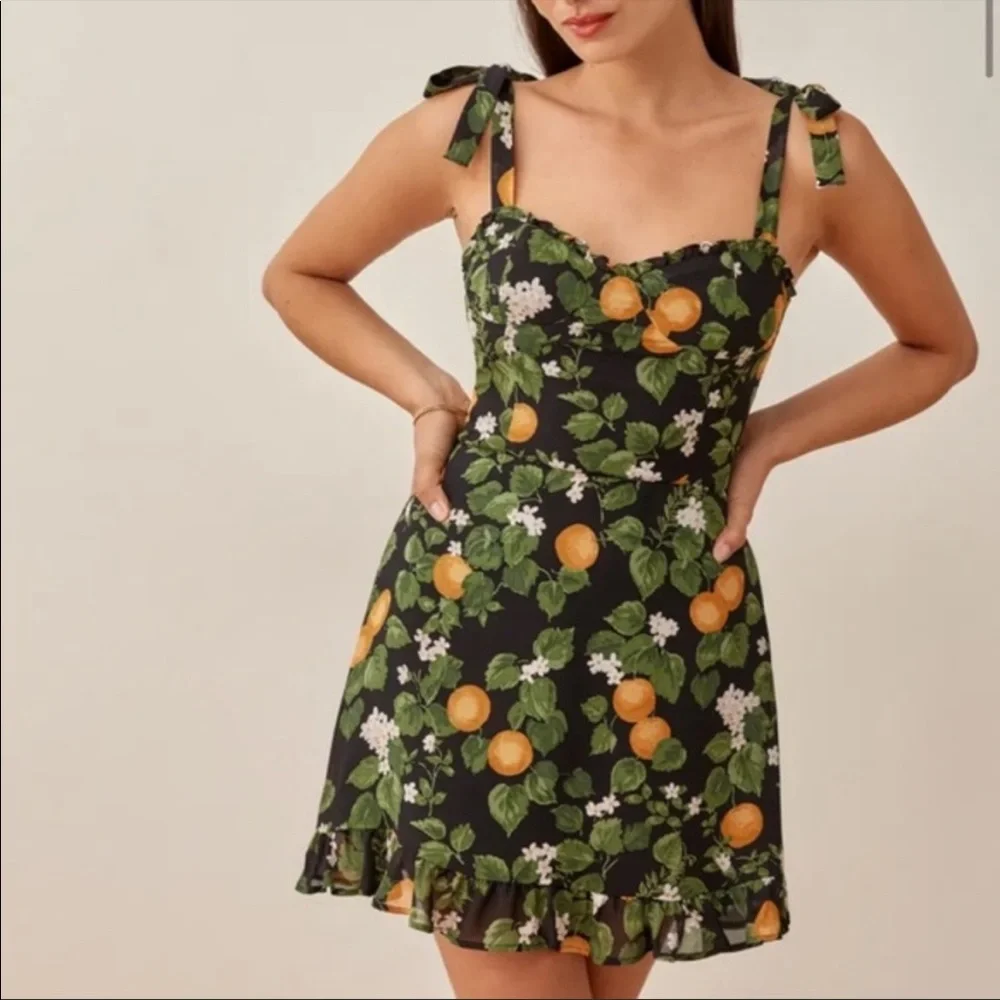 NWT Reformation Christine Dress Clementine - Picture 2 of 6